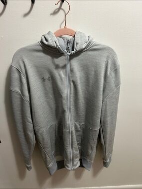 Under Armour Men's Light Gray Full-Zip Hoodie Jacket
